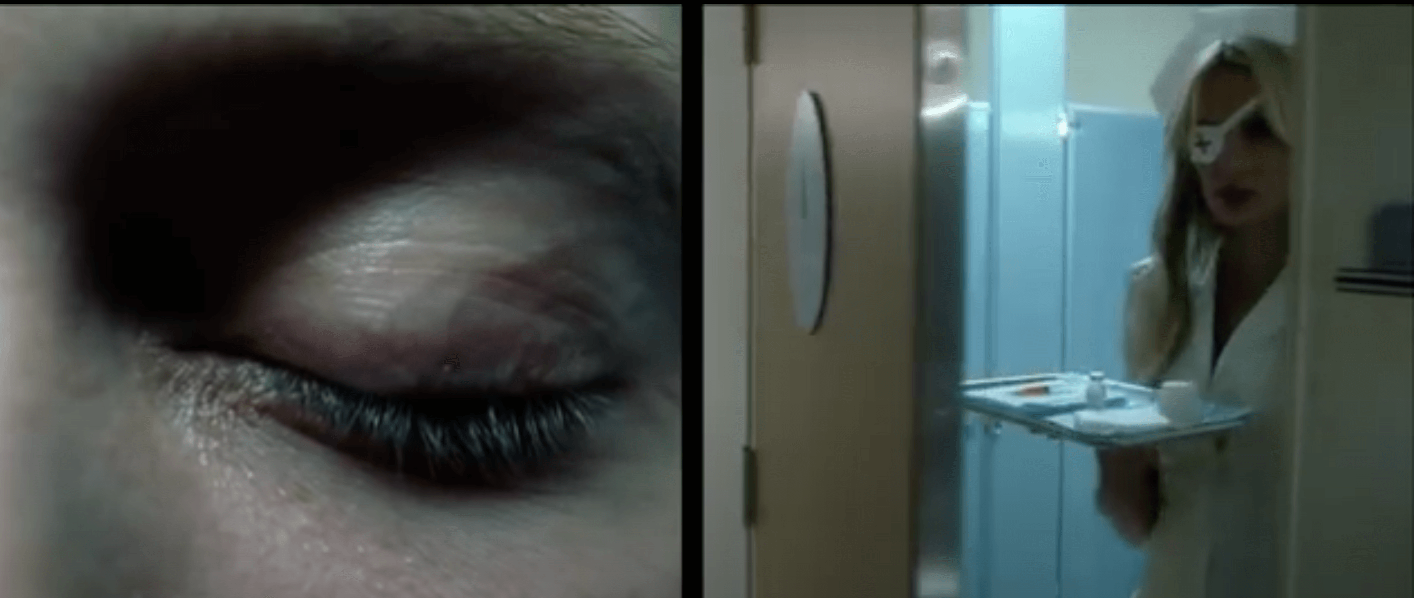 extreme close-up, split screen, screen direction