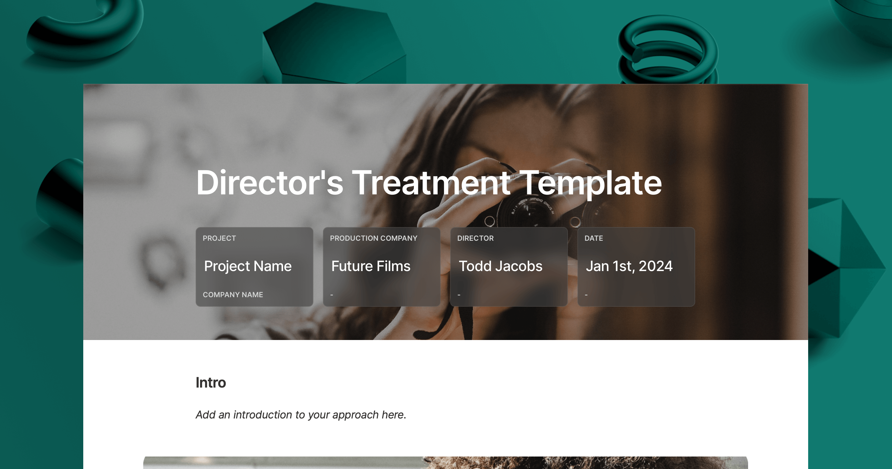 directors treatment template