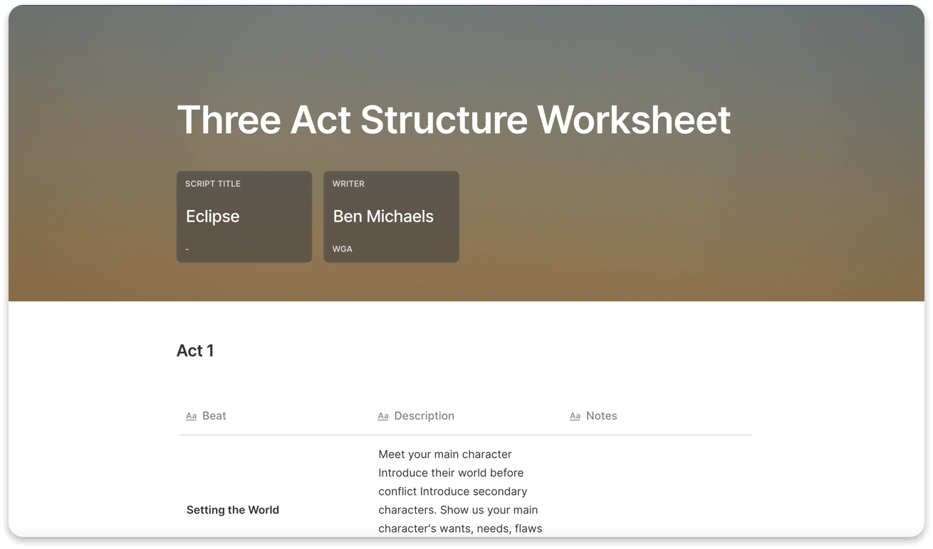three act structure